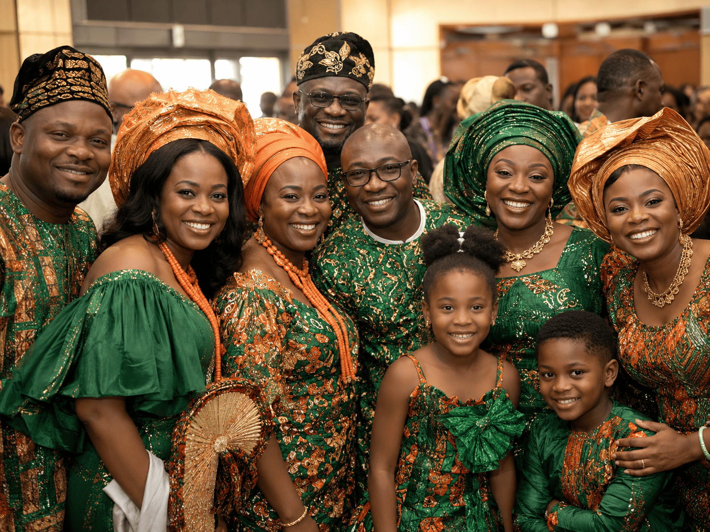 Ati Annang USA Convention attendees gathering in traditional attire